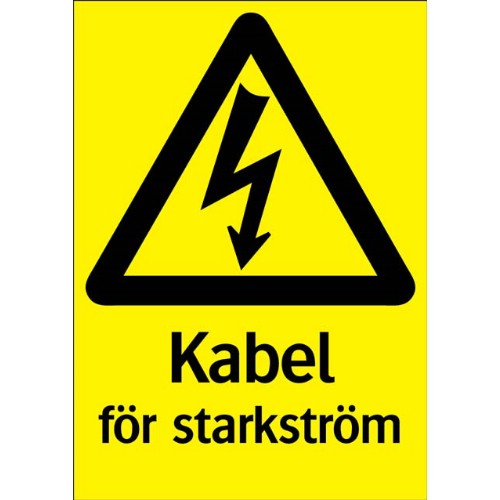Skylt kabel för starkström