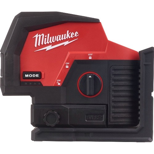 Kors- och punktlaser MILWAUKEE M12 CLLP-0C 12 V utan batteri