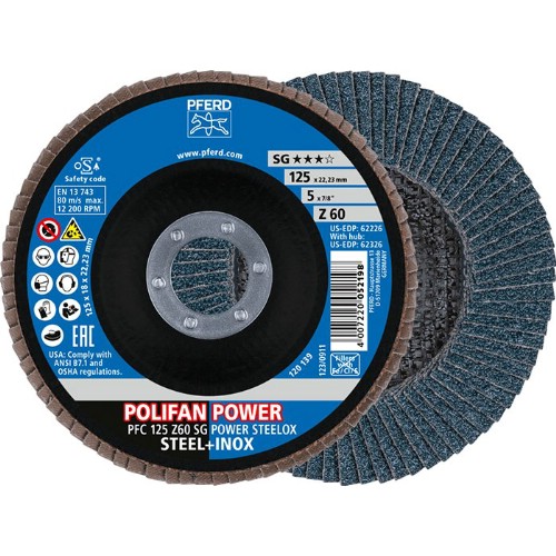 Lamellrondell PFERD PFC Z SG POWER STEELOX vinklad